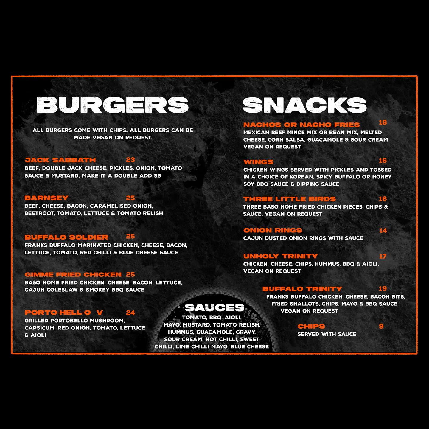 Chompys Menu